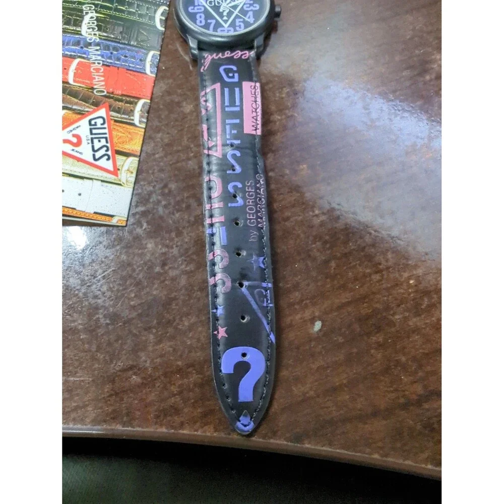 Rare vintage 90s Guess watch with original case and paperwork.
